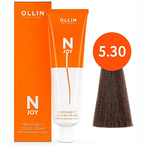 OLLIN "N-JOY"  5/30 – светлый шатен золотистый, перм.к-к д/волос 100мл 
