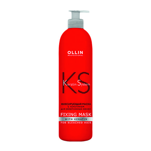 OLLIN Keratine System Фиксирующая маска с кератином для осветлённых волос 500мл