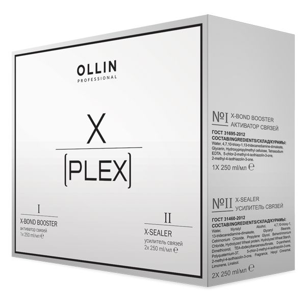 OLLIN X-PLEX НАБОР (№1 X-Bond Booster Активатор связей 1х250мл; №2 X-Sealer Усилитель связей 2х250мл