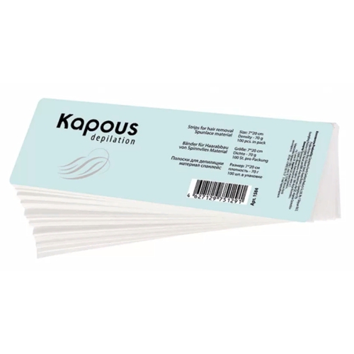 Kapous Полоски для депиляции KAPOUS , спанлейс, 7*20см 100шт.