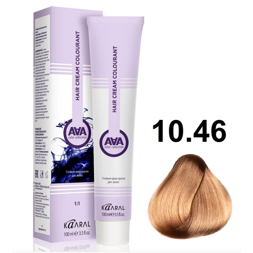 KAARAL AAA COLOR  10.46 очень-очень светлый медно-розовый блондин 100мл