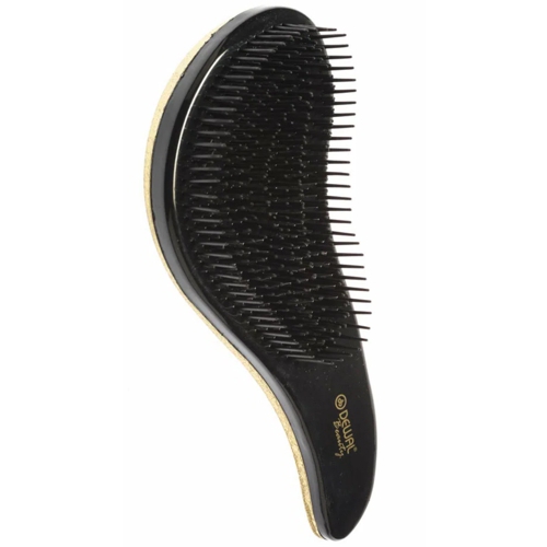 Щетка DEWAL BEAUTY массажная для легкого расчесывания волос, большая с ручкой цвет золотисто-черный
