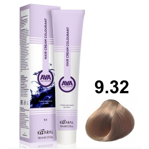 KAARAL AAA COLOR  9.32 очень светлый золотисто-фиолетовый блондин 100мл