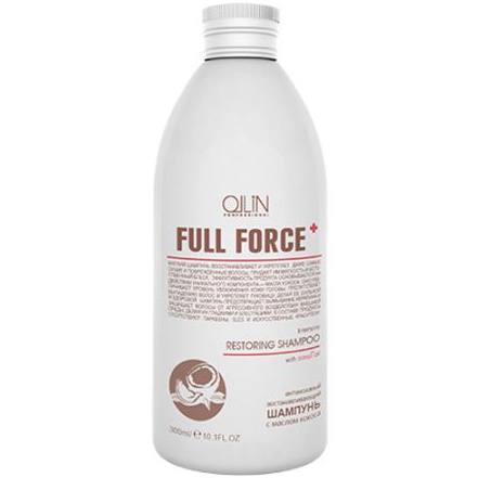 OLLIN FULL FORCE Интенсивный восстанавливающий шампунь с маслом кокоса 300мл