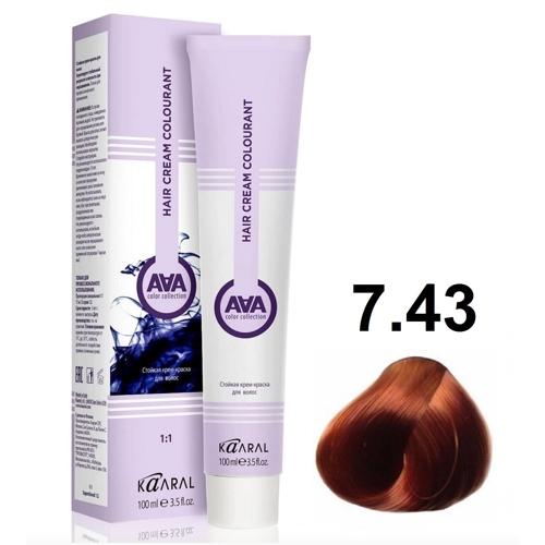 KAARAL AAA COLOR  7.43 медно-золотистый блондин 100мл