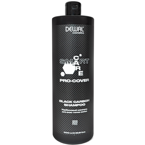 Dewal Карбоновый шампунь для всех типов волос SMART CARE PRO-COVER Black Carbon Shampoo, 1000мл