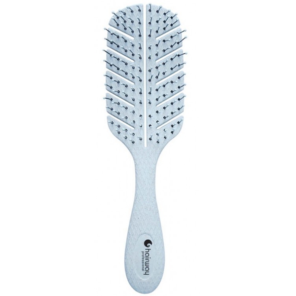 Щетка Hairway ECO Com   массажная 10-рядов 17 см голубая
