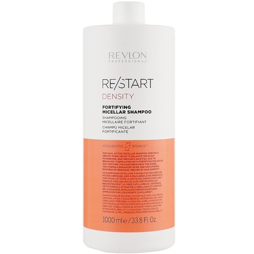 REVLON RESTART DENSITY Укрепляющий мицеллярный шампунь Fortifying shampoo, 1000мл