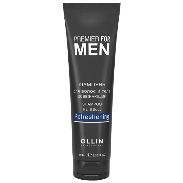 OLLIN PREMIER FOR MEN Шампунь для волос и тела освежающий 250мл