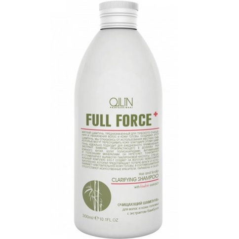 OLLIN FULL FORCE Очищающий шампунь для волос и кожи головы с экстрактом бамбука 300мл
