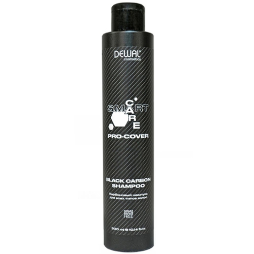 Dewal Карбоновый шампунь для всех типов волос SMART CARE PRO-COVER Black Carbon Shampoo, 300мл 