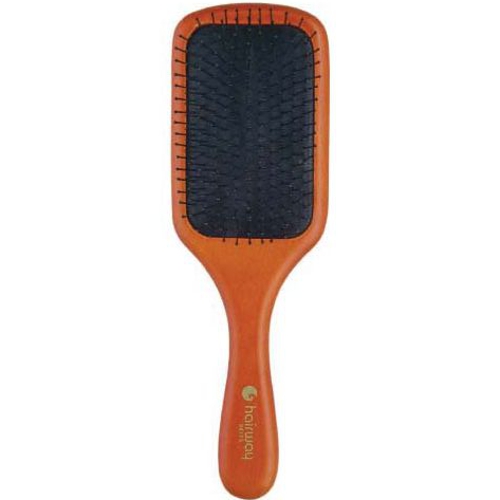 Щётка Hairway Black Cushion массажная на деревянной основе 11-рядная.