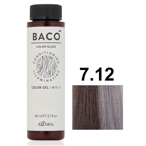 KAARAL Baco COLOR GLAZE  7.12 блондин пепельно-фиолетовый 60мл